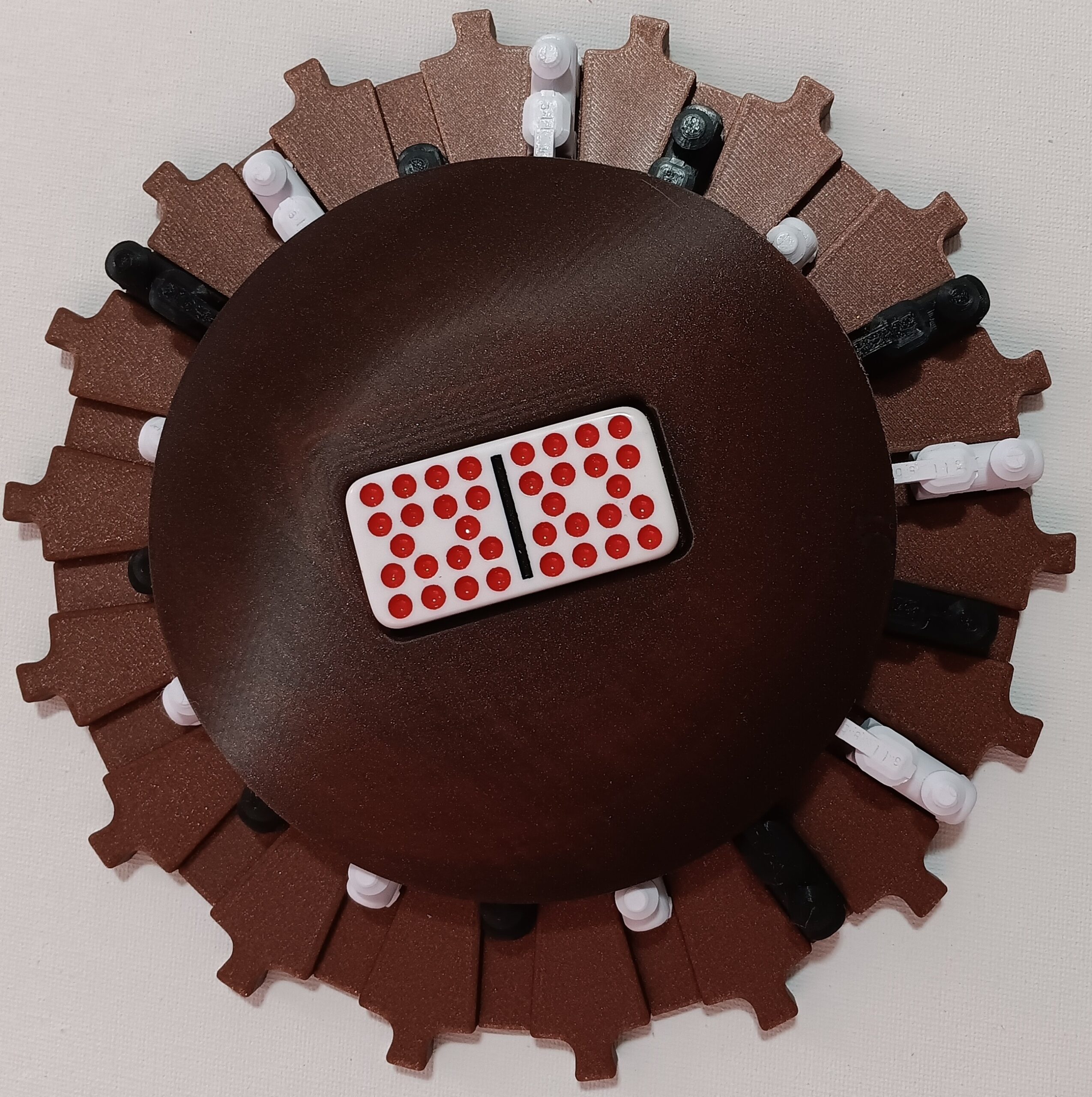 Black & White Trains on Galaxy Board 18 domino slots