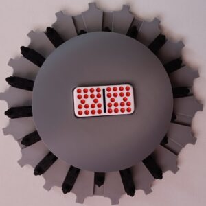 Black Trains on Gray Board 18 domino slots