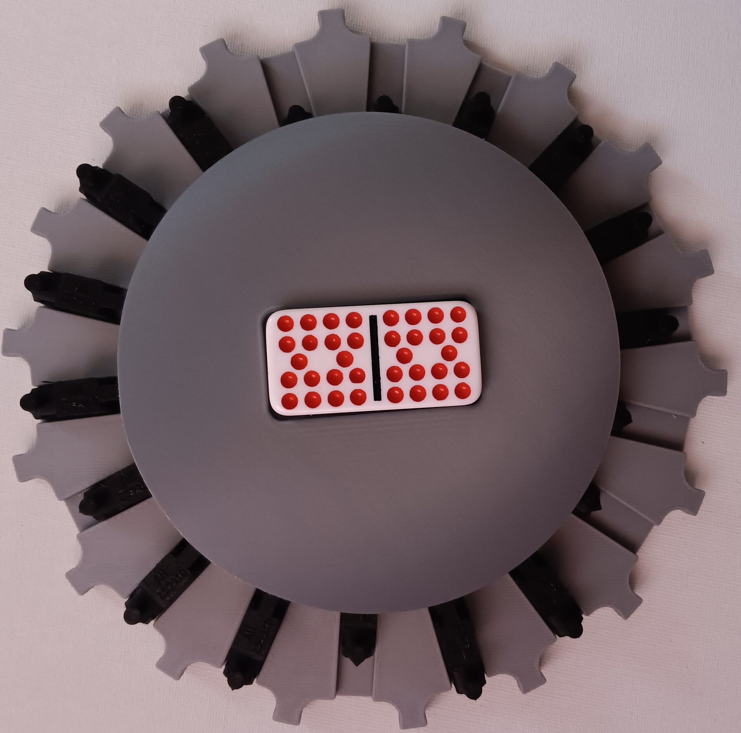 Black Trains on Gray Board 18 domino slots