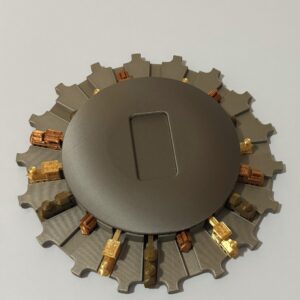 Copper, Gold & Brown Trains on Metallic Color Board 18 domino slots