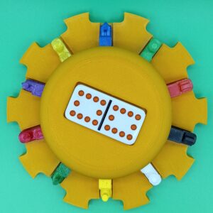Multi Color Trains/Gold Board - 10 domino slots