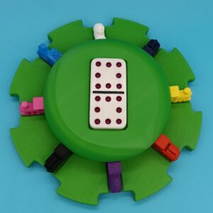 Multi Color Trains/Green Board - 8 domino slots