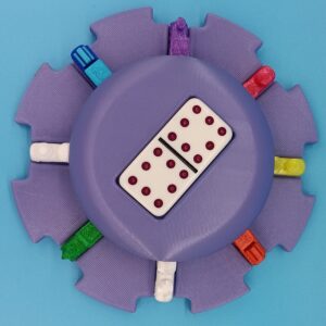 Multi Color Trains/Lilac Board - 8 domino slots