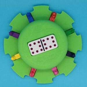 Multi Color Trains/Lime Board - 8 domino slots