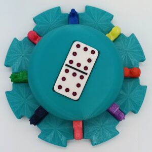 Multi Color Trains/Lt. Blue Board - 8 domino slots