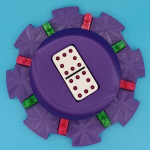 Multi Color Trains/Purple Board - 8 domino slots