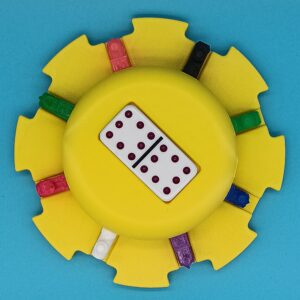 Multi Color Trains/Yellow Board - 8 domino slots